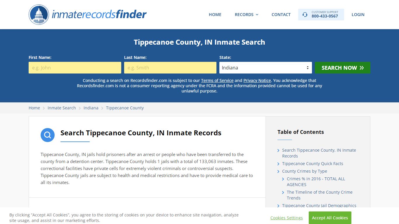 Tippecanoe County, IN Inmate Lookup & Jail Records Online