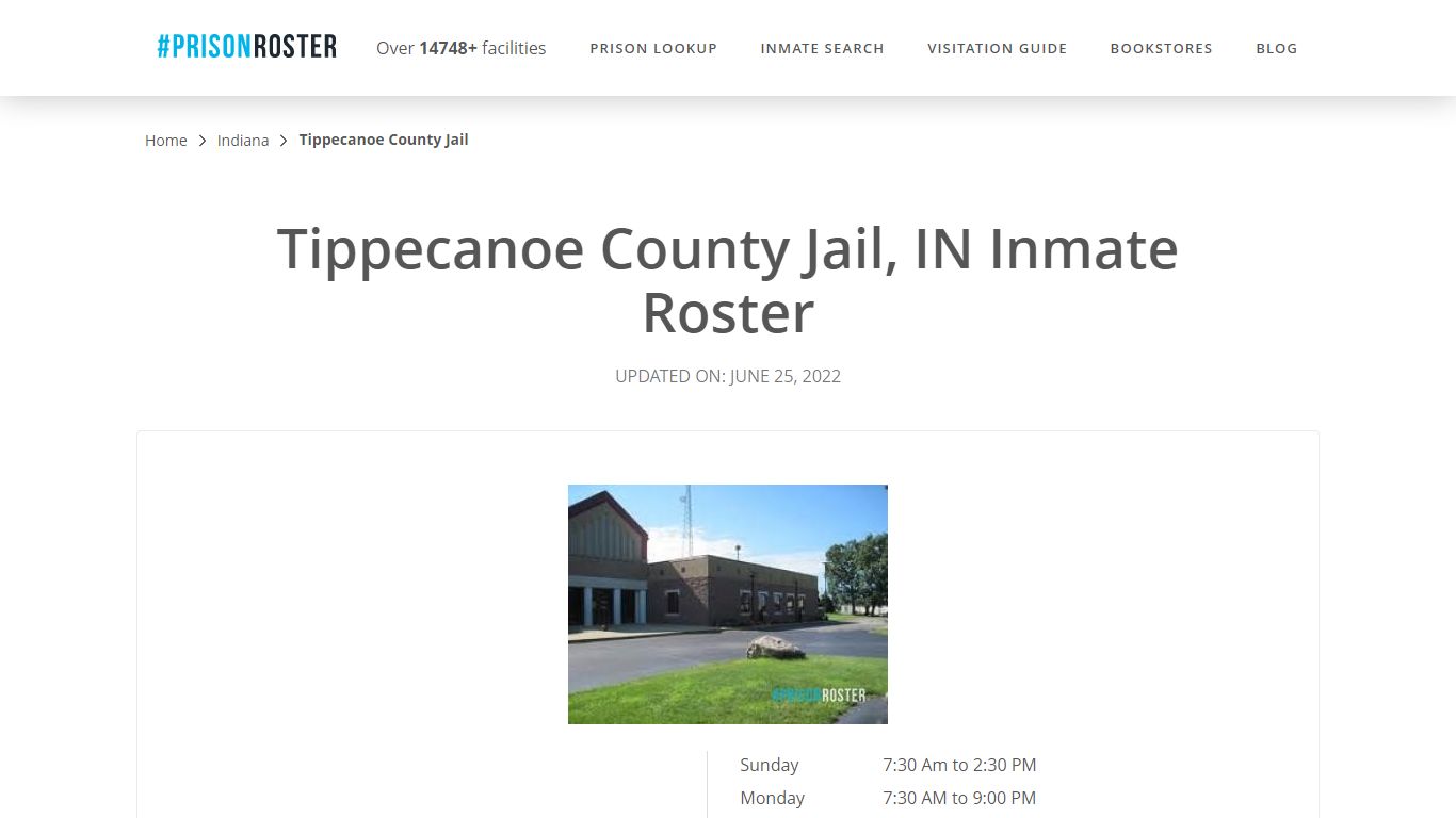 Tippecanoe County Jail, IN Inmate Roster